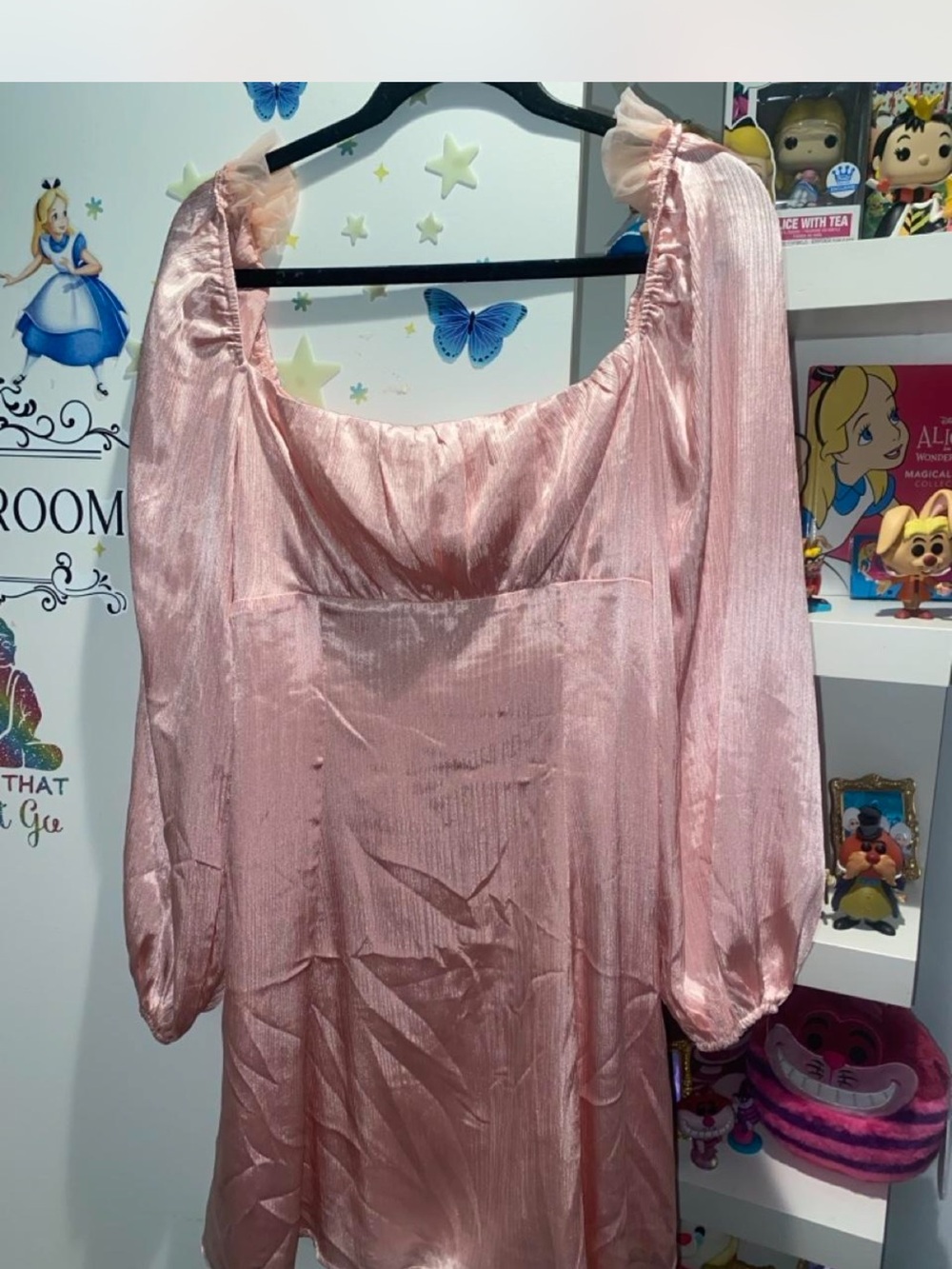 Astr Pink Satin Mini Dress